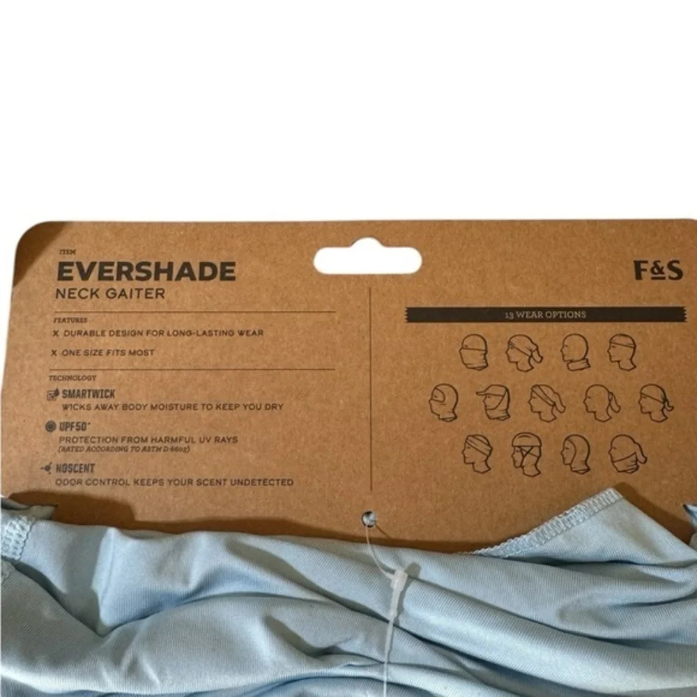 COPY 2- Field & Stream Evershade Solid Neck Gaiter ice blue NWT‎